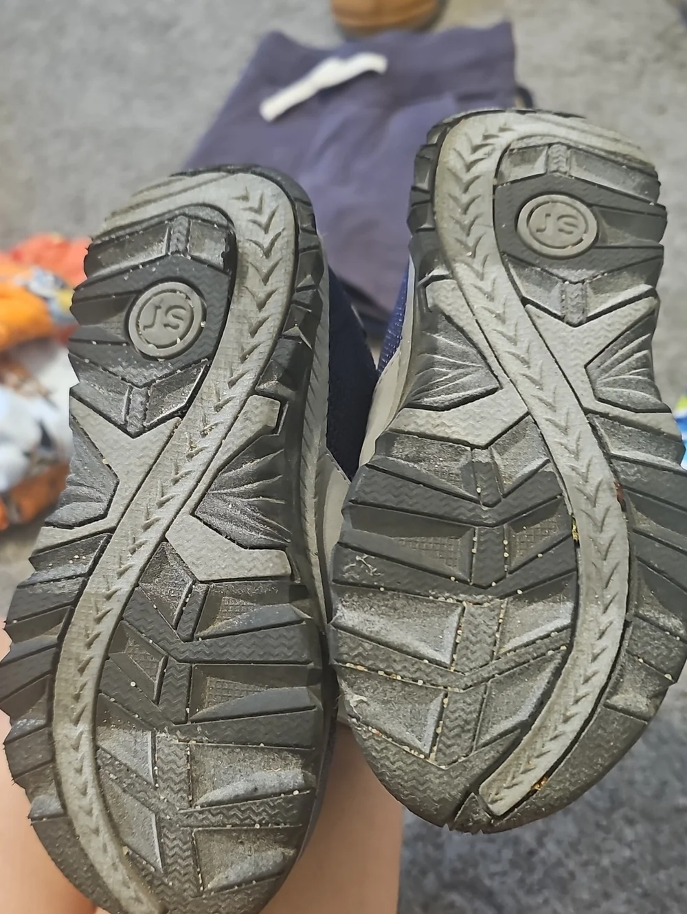 Stride Rite Navy and Orange Kids' Sneakers